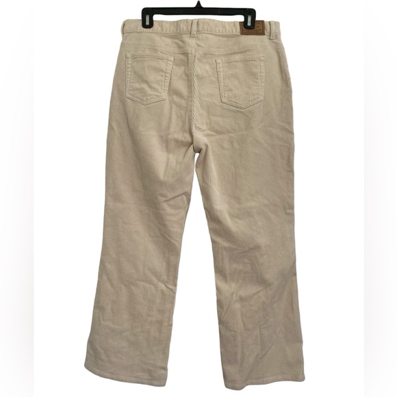 Lauren Jeans Co. corduroy cotton casual cream pants 14P - Picture 2 of 12